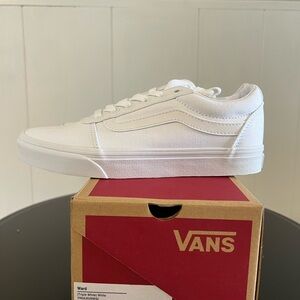 Vans All-White Canvas Sneakers